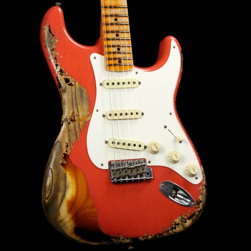 fender-custom-shop-57-stratocaster-heavy-relic-tahitian-coral-over-2-tone-sunburst Fender Custom Shop '57 Stratocaster Heavy Relic Tahitian Coral Over 2-Tone Sunburst