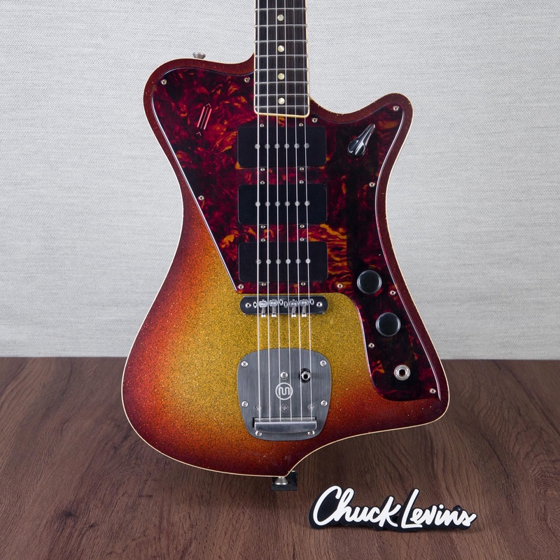 castedosa-the-halcon-baritone-electric-guitar-aged-3-tone-sunburst-sparkle-355 Castedosa The Halcon Baritone Electric Guitar - Aged 3-Tone Sunburst Sparkle - #355