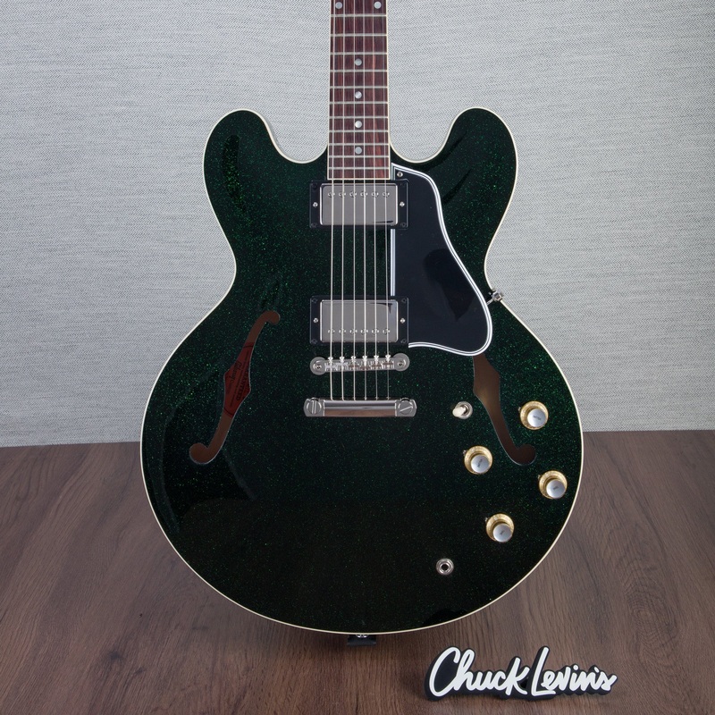 gibson-custom-shop-1961-es-335-reissue-semi-hollow-body-guitar-brunswick-green-gloss-131612 Gibson Custom Shop 1961 ES-335 Reissue Semi-Hollow Body Guitar - Brunswick Green Gloss - #131612
