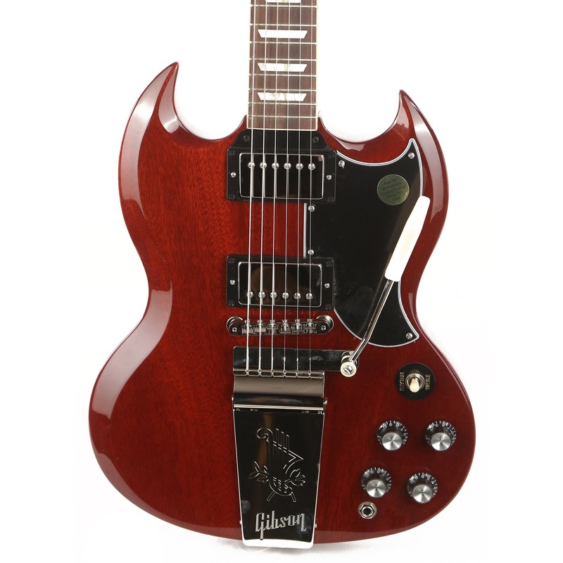 gibson-sg-standard-61-maestro-vibrola-electric-guitar-vintage-cherry Gibson SG Standard '61 Maestro Vibrola Electric Guitar Vintage Cherry