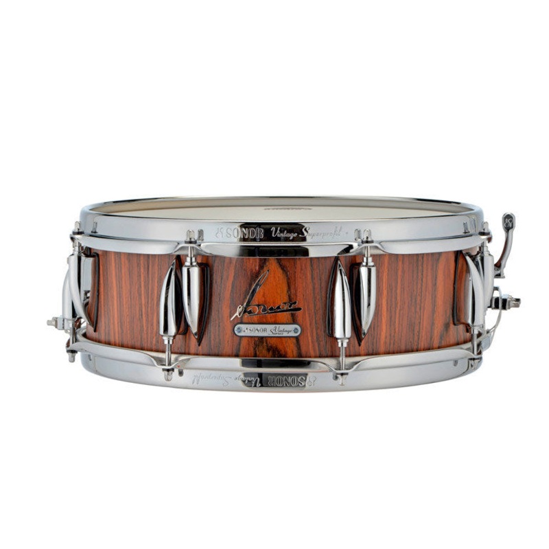 sonor-5-x-14-inch-vintage-series-snare-drum-rosewood-semi-gloss Sonor 5 x 14-Inch Vintage Series Snare Drum - Rosewood Semi-Gloss