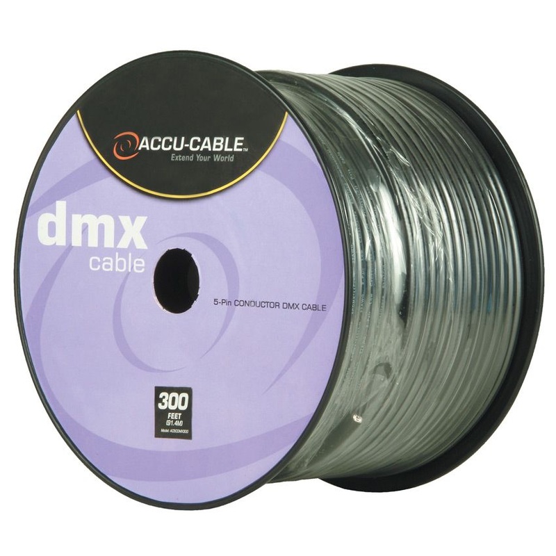 accu-cable-ac5cdmx300-5-pin-dmx-cable-300-foot-spool Accu-Cable AC5CDMX300 5 Pin DMX Cable 300-Foot Spool