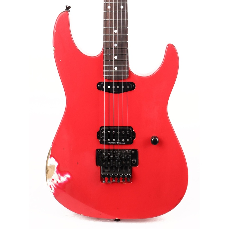 esp-custom-shop-george-lynch-tiger-distressed-road-flare-red ESP Custom Shop George Lynch Tiger Distressed Road Flare Red
