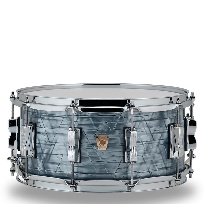 ludwig-classic-maple-6-5x14-snare-drum-sky-blue-pearl Ludwig Classic Maple 6.5x14 Snare Drum - Sky Blue Pearl