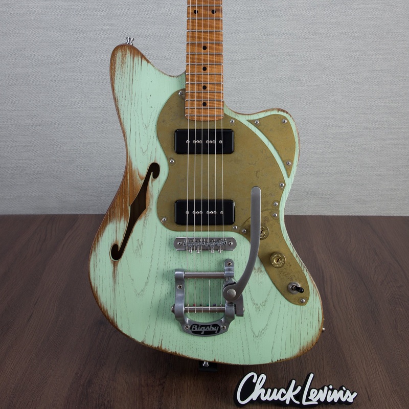 paoletti-guitars-112-lounge-2p90-sage-green-with-bigsby Paoletti Guitars 112 Lounge 2P90 - Sage Green with Bigsby