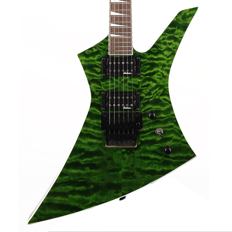 jackson-x-series-kelly-kexq-laurel-fingerboard-transparent-green Jackson X Series Kelly KEXQ Laurel Fingerboard Transparent Green