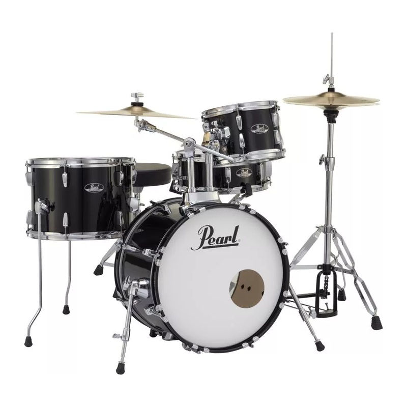 pearl-roadshow-complete-4-piece-drum-set-with-hardware-and-cymbals-jet-black Pearl Roadshow Complete 4-Piece Drum Set with Hardware and Cymbals - Jet Black