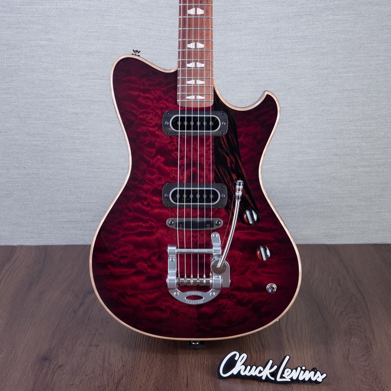 powers-electric-a-type-select-quilt-maple-electric-guitar-cabernet-red-a996 Powers Electric A-Type Select Quilt Maple Electric Guitar - Cabernet Red - #A996