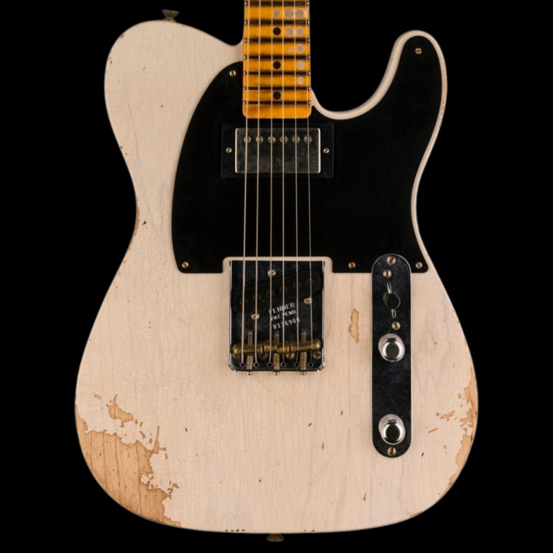 used-fender-custom-shop-2023-event-limited-edition-52-blackguard-hs-telecaster-relic-aged-white-blonde Used Fender Custom Shop 2023 Event Limited Edition '52 Blackguard HS Telecaster Relic - Aged White Blonde