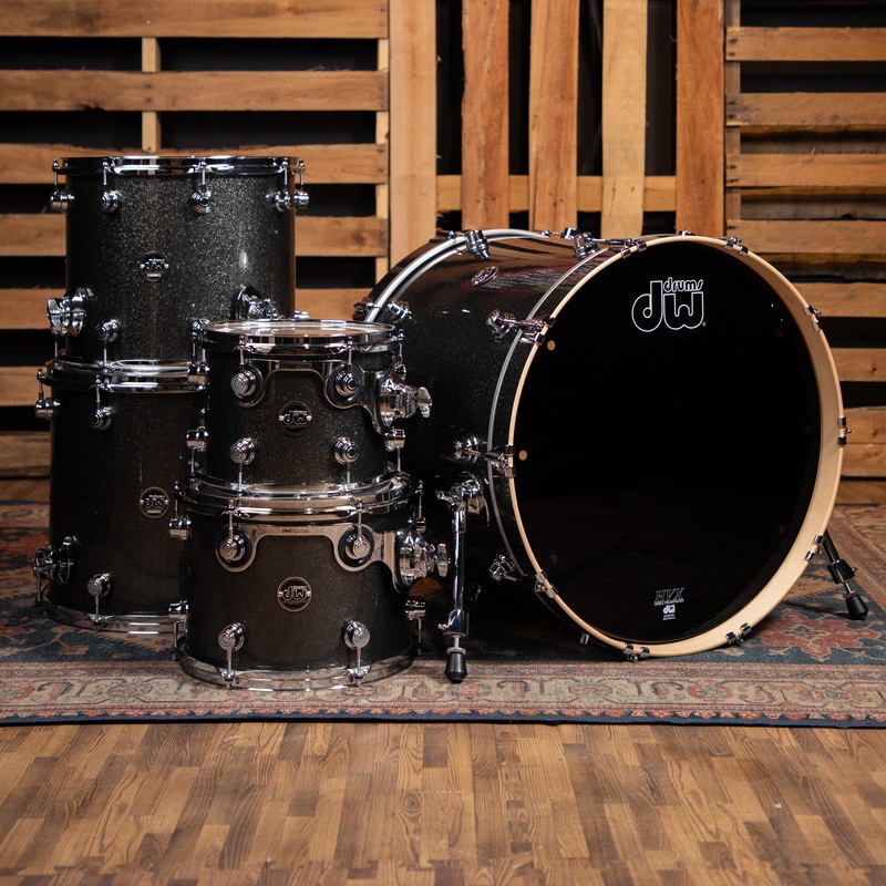 dw-performance-series-5-piece-shell-pack-with-22-inch-kick-pewter-sparkle DW Performance Series 5-Piece Shell Pack with 22-Inch Kick- Pewter Sparkle