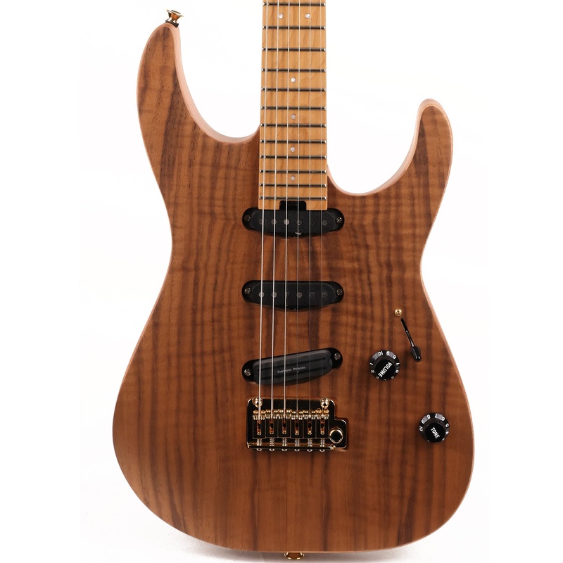 charvel-pro-mod-dk22-sss-2pt-cm-mahogany-with-walnut-natural-used Charvel Pro-Mod DK22 SSS 2PT CM Mahogany with Walnut Natural Used