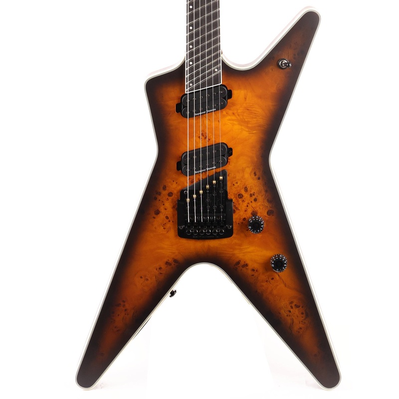dean-ml-select-6-string-multiscale-kahler-burled-maple-satin-natural-black-burst-used Dean ML Select 6 String Multiscale Kahler Burled Maple Satin Natural Black Burst Used