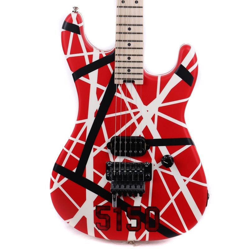 evh-striped-series-5150-electric-guitar-striped-red-black-and-white-used EVH Striped Series 5150 Electric Guitar Striped Red Black and White Used