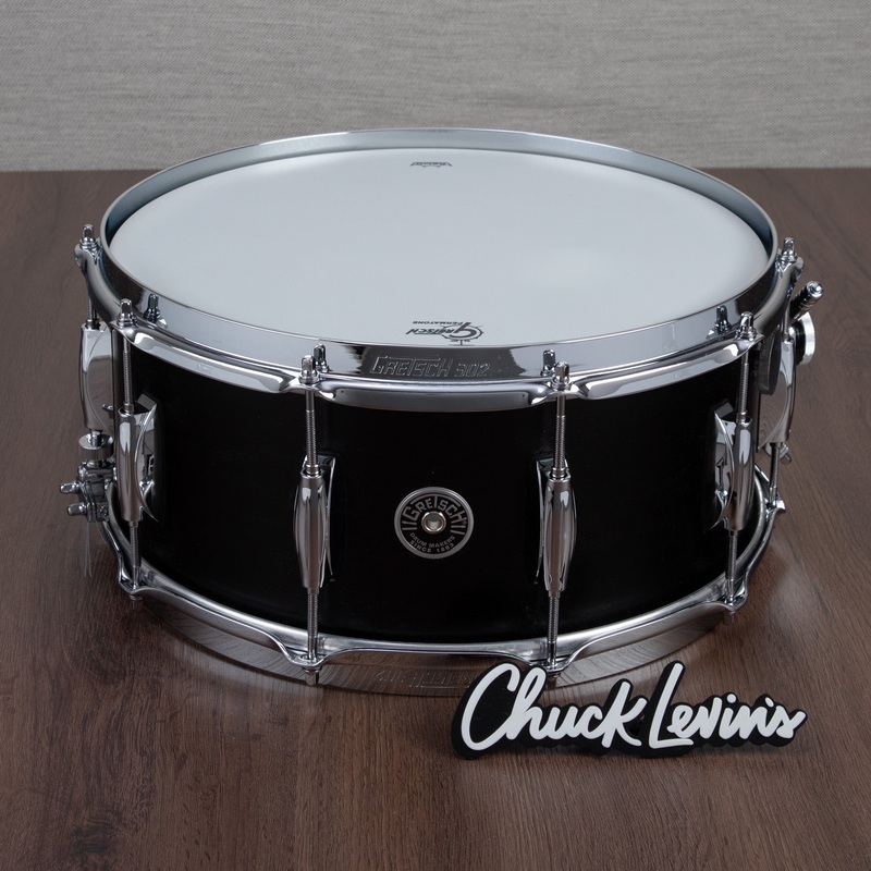 gretsch-brooklyn-6-5-x-14-inch-snare-drum-with-tone-control-ebony-satin Gretsch Brooklyn 6.5 X 14-Inch Snare Drum with Tone Control - Ebony Satin
