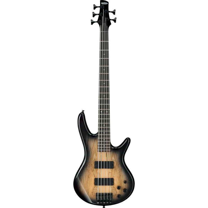 ibanez-gsr205smngt-5-string-electric-bass-guitar-spalted-maple-natural-gray-burst Ibanez GSR205SMNGT 5 String Electric Bass Guitar - Spalted Maple Natural Gray Burst