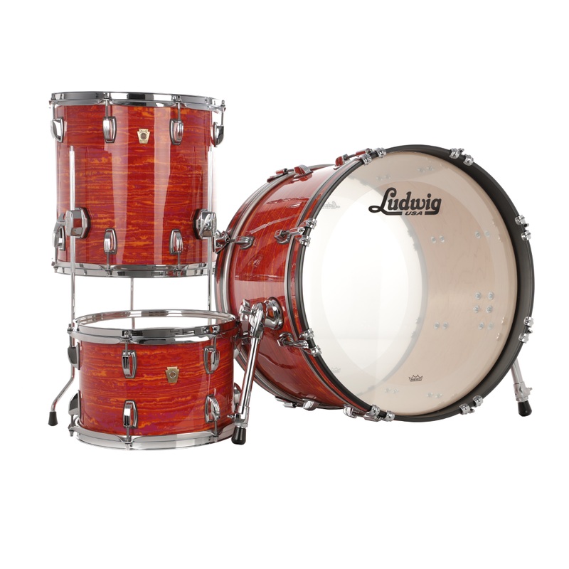 ludwig-classic-maple-3-piece-shell-pack-mod-orange-finish Ludwig Classic Maple 3-Piece Shell Pack, Mod Orange Finish