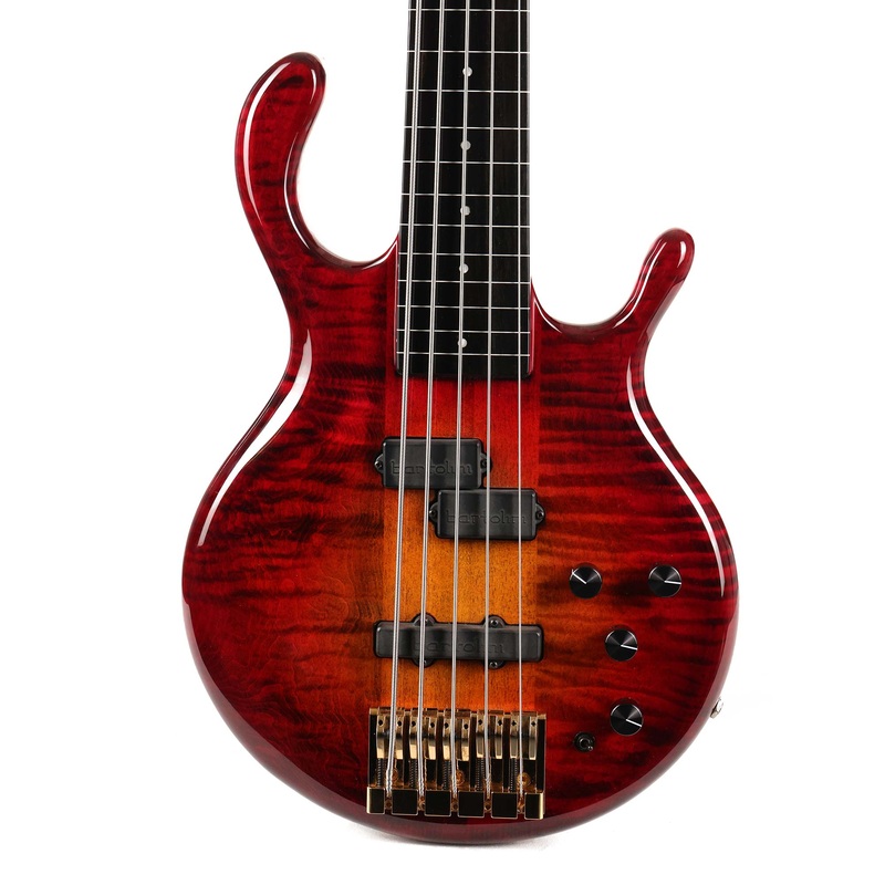 pedulla-pentabuzz-5-string-fretless-buzz-bass-cherry-sunburst-2002 Pedulla Pentabuzz 5-String Fretless Buzz Bass Cherry Sunburst 2002