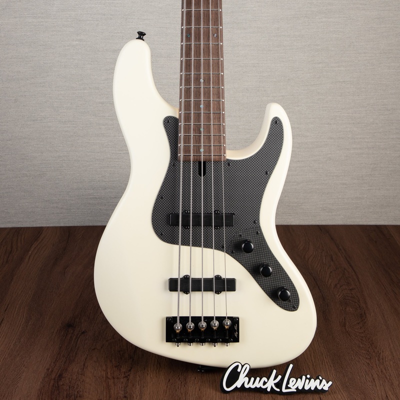 brubaker-usa-jxb-5-standard-5-string-electric-bass-guitar-white Brubaker USA JXB-5 Standard 5-String Electric Bass Guitar - White