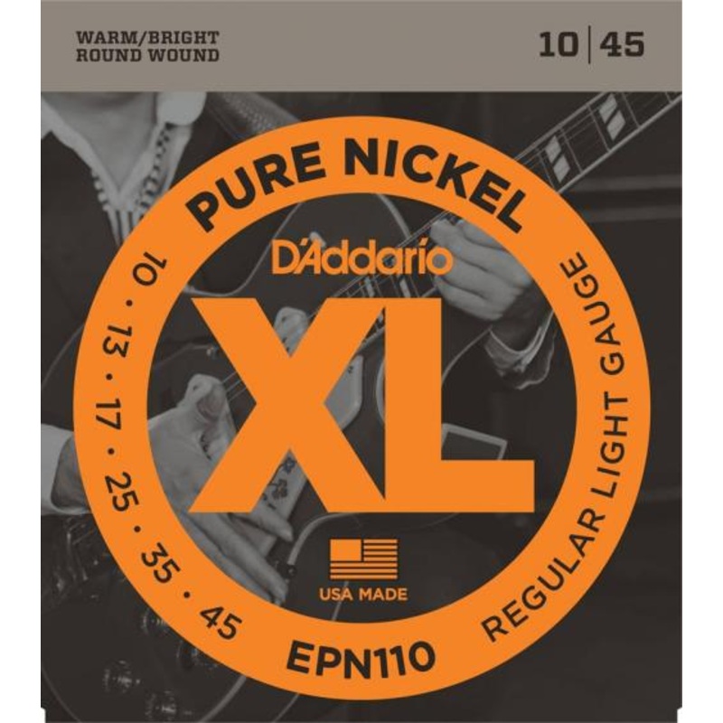 d-addario-pure-nickel-electric-strings-regular-10-45 D'Addario Pure Nickel Electric Strings Regular 10-45
