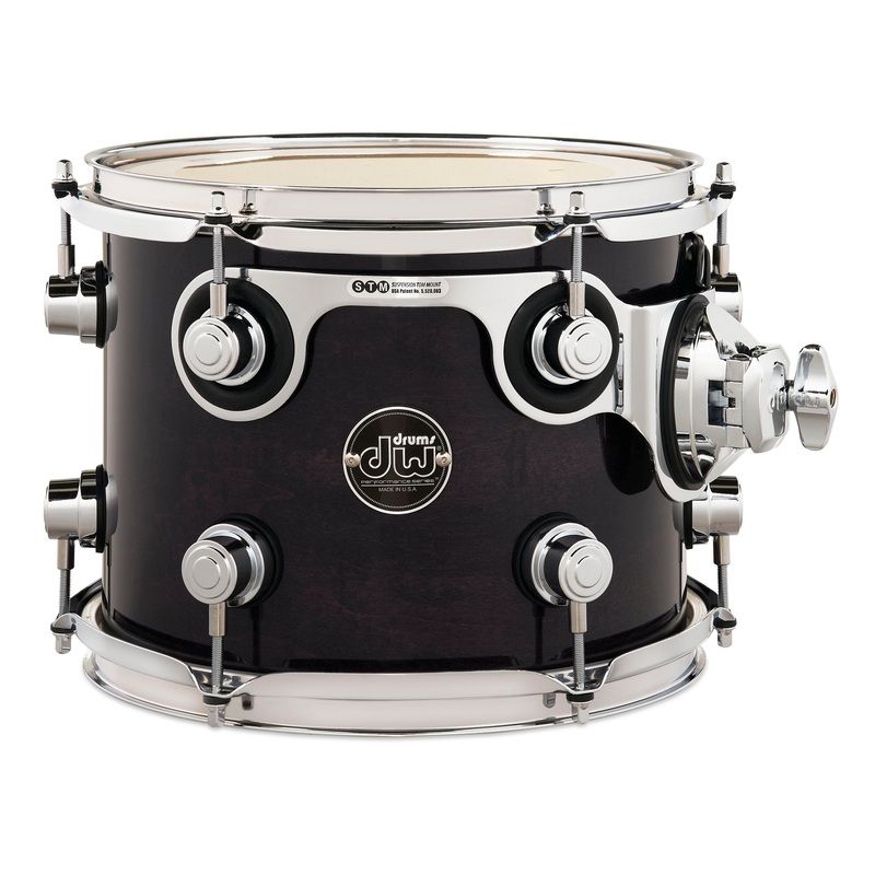 drum-workshop-10-x-8-inch-performance-series-rack-tom-ebony-stain Drum Workshop 10 x 8-Inch Performance Series Rack Tom - Ebony Stain
