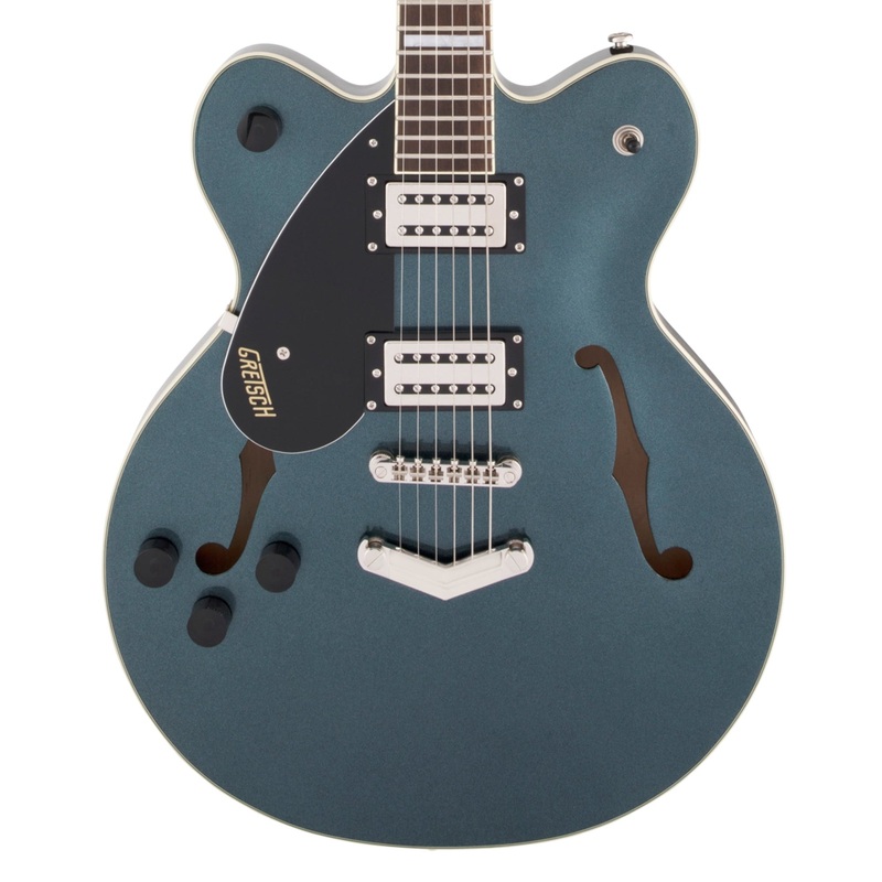 gretsch-g2622lh-streamliner-center-block-double-cut-with-v-stoptail-left-handed-broad-tron-bt-2s-pickups-laurel-fingerboard-gunmetal Gretsch G2622LH Streamliner Center Block Double-Cut with V-Stoptail Left-Handed Broad'Tron BT-2S Pickups Laurel Fingerboard Gunmetal