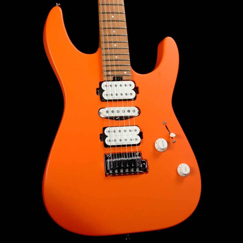 charvel-pro-mod-dk24-hsh-2pt-cm-satin-orange-crush Charvel Pro-Mod DK24 HSH 2PT CM Satin Orange Crush