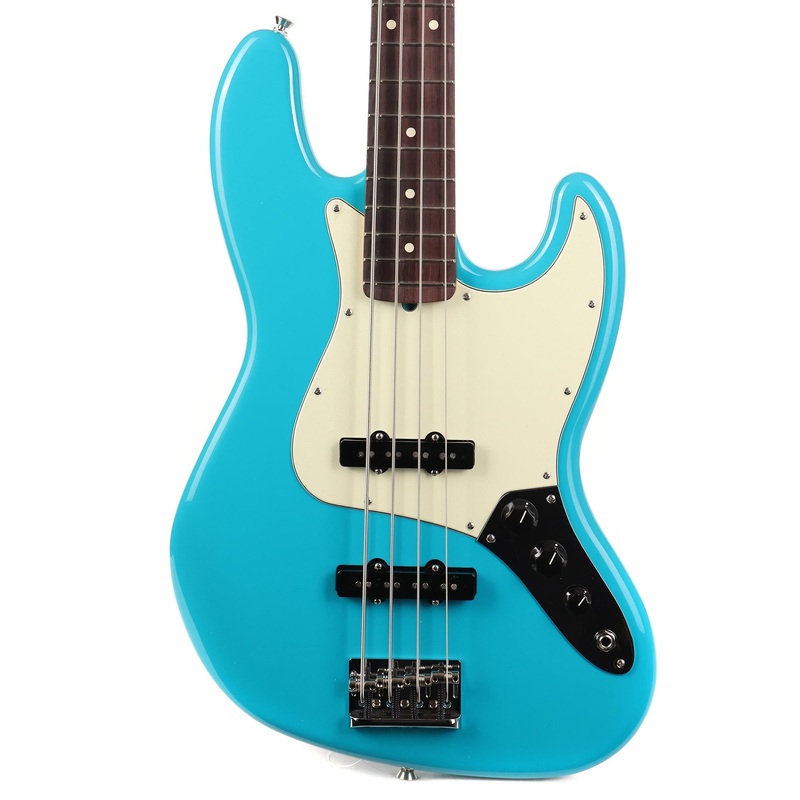 fender-american-pro-ii-jazz-bass-miami-blue-2023 Fender American Pro II Jazz Bass Miami Blue 2023