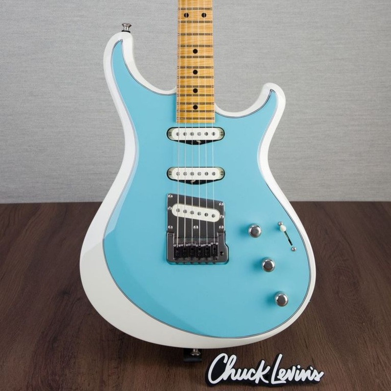 knaggs-severn-trem-sss-t1-top-electric-guitar-turquoise-creme-1289 Knaggs Severn Trem SSS T1 Top Electric Guitar - Turquoise/Creme - #1289