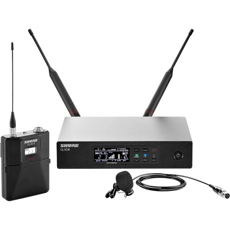 shure-qlxd14-85-digital-lavalier-wireless-system-with-wl185-h50-band Shure QLXD14/85 Digital Lavalier Wireless System with WL185 - H50 Band