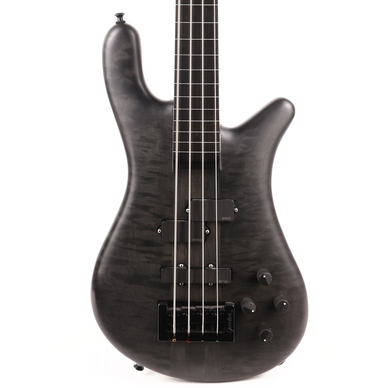 spector-forte-4-string-fretless-quilt-maple-satin-black-2017 Spector Forte 4-String Fretless Quilt Maple Satin Black 2017