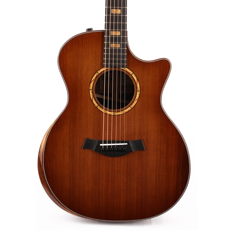 taylor-custom-shop-grand-auditorium-redwood-top-and-figured-walnut-shaded-edgeburst Taylor Custom Shop Grand Auditorium Redwood Top and Figured Walnut Shaded Edgeburst