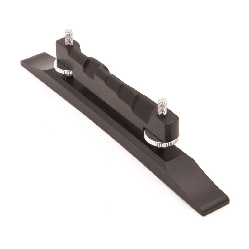 genuine-tone-ninja-solid-ebony-archtop-compensated-guitar-bridge-nickel-posts Genuine Tone Ninja solid Ebony Archtop Compensated Guitar Bridge, Nickel posts
