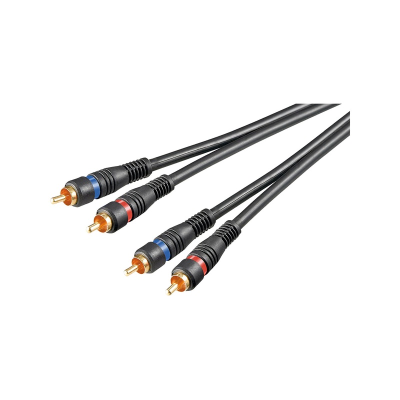 goobay-stereo-rca-cable-2x-rca-hq-ofc-m-m-1-5m-black Goobay Stereo RCA Cable 2x RCA HQ OFC (M/M) 1.5M (Black)