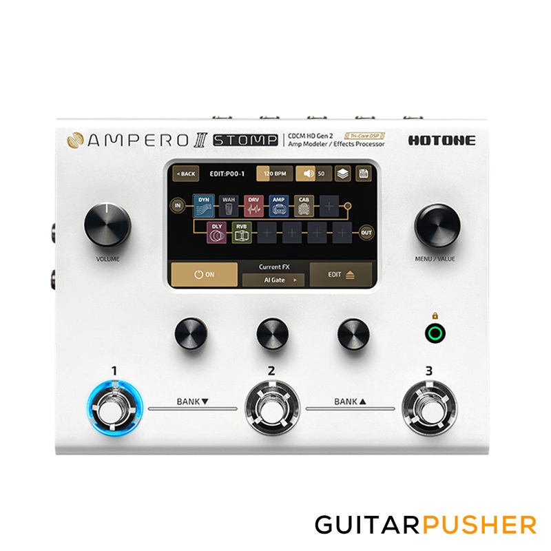 hotone-mp-300-ampero-ii-stomp-amp-modeler-multi-effects-processor Hotone MP-300 Ampero II Stomp Amp Modeler & Multi-Effects Processor