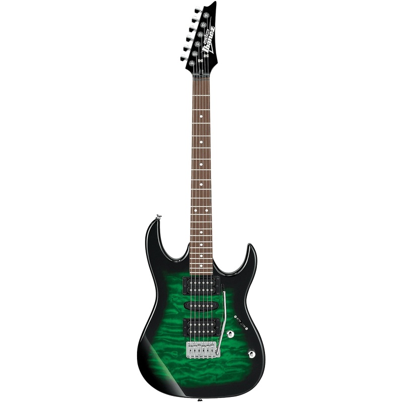 ibanez-gio-grx70qa-solid-body-transparent-emerald-burst Ibanez Gio GRX70QA Solid Body Transparent Emerald Burst
