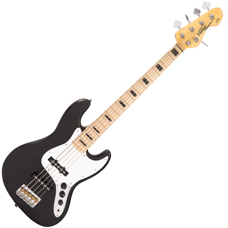 vintage-vj75-reissued-maple-fingerboard-bass-guitar-5-string-black Vintage VJ75 ReIssued Maple Fingerboard Bass Guitar ~ 5-String ~ Black