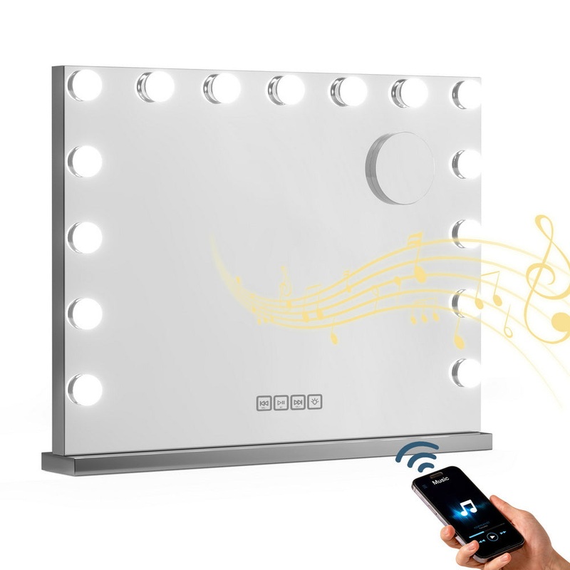 embellir-bluetooth-makeup-mirror-58x46cm-hollywood-vanity-with-led-light-wall Embellir Bluetooth Makeup Mirror 58x46cm Hollywood Vanity with LED Light Wall