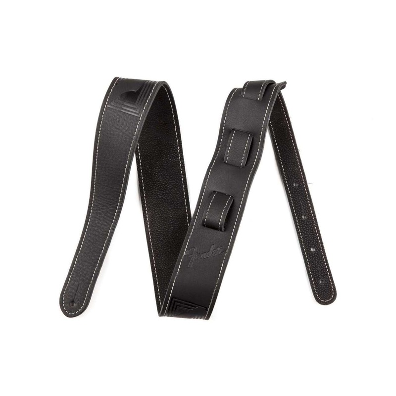genuine-fender-2-25-monogram-black-leather-guitar-strap-099-0681-006 Genuine Fender 2.25" Monogram Black Leather Guitar Strap 099-0681-006