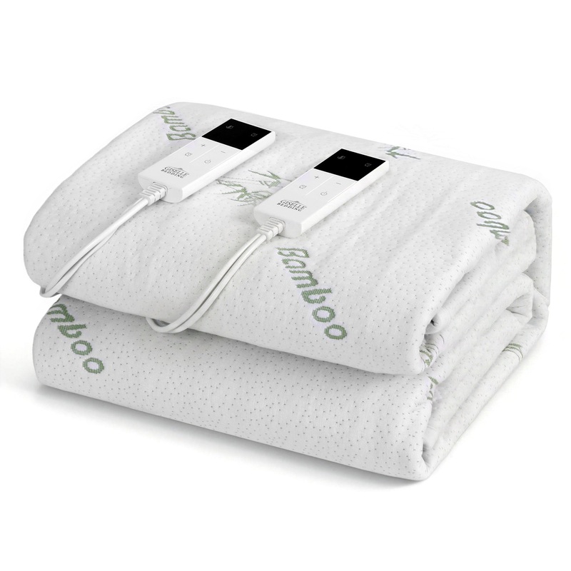 giselle-electric-blanket-bamboo-fabric-double-fitted-heated-pad-underlay-washable-winter Giselle Electric Blanket Bamboo Fabric Double Fitted Heated Pad Underlay Washable Winter
