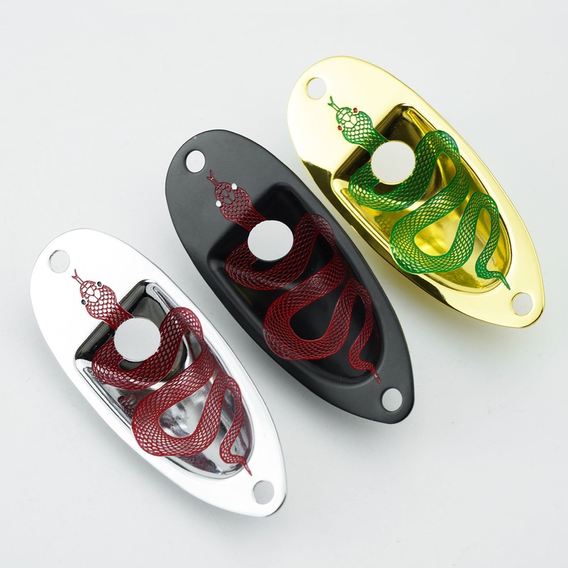 guyker-guitar-output-jack-plate-engraved-snake-design-with-electroplated-finish-gj-005-chrome Guyker Guitar Output Jack Plate Engraved Snake Design with Electroplated Finish GJ-005 Chrome