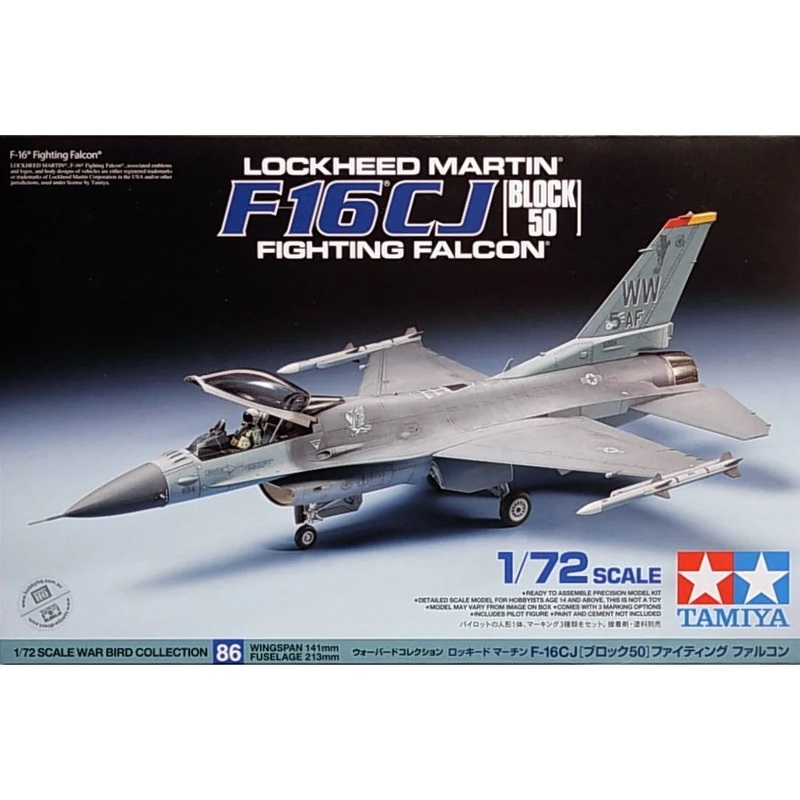 tamiya-1-72-lockheed-martin-f16cj-fighting-falcon Tamiya 1/72 Lockheed Martin F16CJ Fighting Falcon