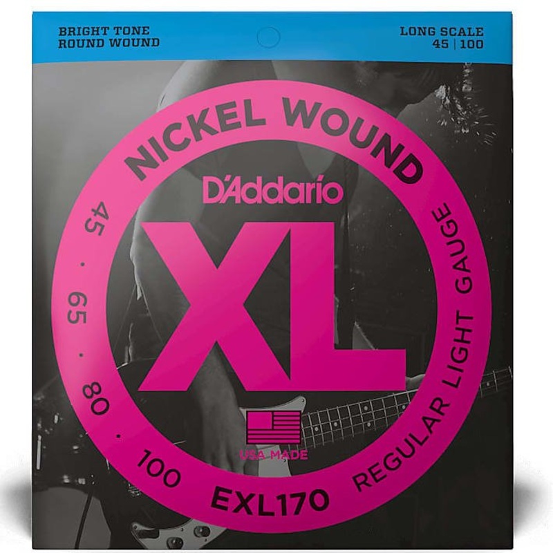 d-addario-exl170-nickel-wound-long-scale-bass-guitar-strings-light-gauge D'Addario EXL170 Nickel Wound Long Scale Bass Guitar Strings, Light Gauge