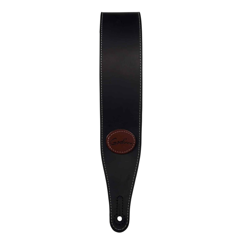 godin-black-butter-leather-strap-s-n-51311 Godin Black Butter Leather Strap S/N: 51311