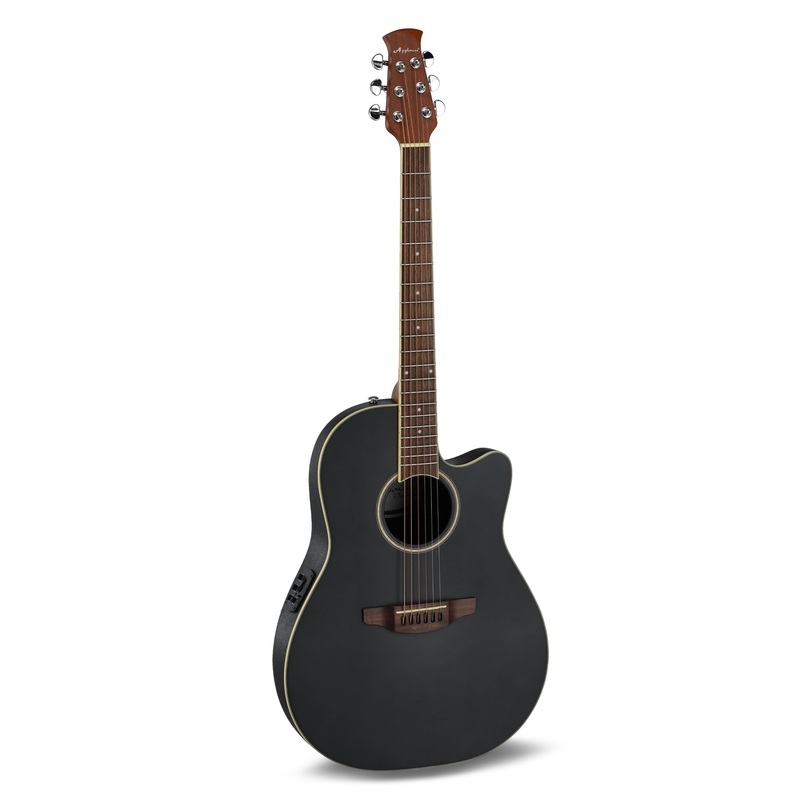 ovation-applause-e-acoustic-guitar-ab24ii-cs-mid-cutaway-black-satin Ovation Applause E-Acoustic Guitar AB24II CS Mid Cutaway - Black Satin