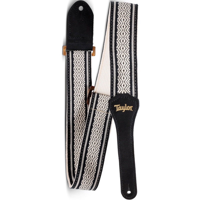 taylor-4015-20-2-academy-strap-wht-blk-jacquard-cotton Taylor 4015-20 2" Academy Strap, Wht/Blk, Jacquard Cotton