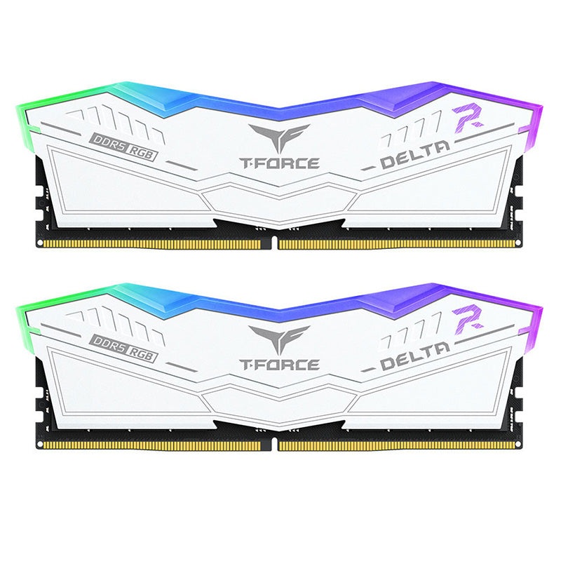 team-32gb-2x16gb-ff4d532g6400hc40bdc01-t-force-delta-rgb-white-cl40-6400mhz-ddr5-ram Team 32GB (2x16GB) FF4D532G6400HC40BDC01 T-Force Delta RGB White CL40 6400MHz DDR5 RAM