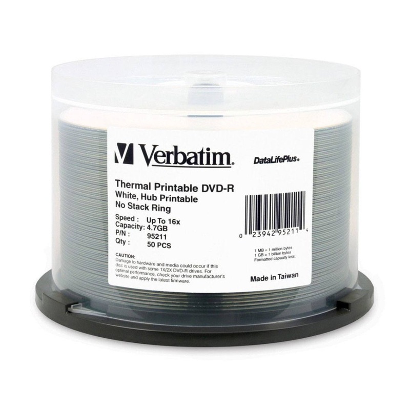 verbatim-dvd-r-white-wide-thermal-16x-speed-blank-discs-4-7gb-50pc VERBATIM DVD-R White Wide Thermal 16x Speed Blank Discs 4.7GB 50pc