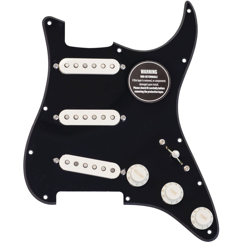 artist-series-pompeii-black-strat-loaded-pickguard Artist Series: Pompeii 'Black Strat' Loaded Pickguard
