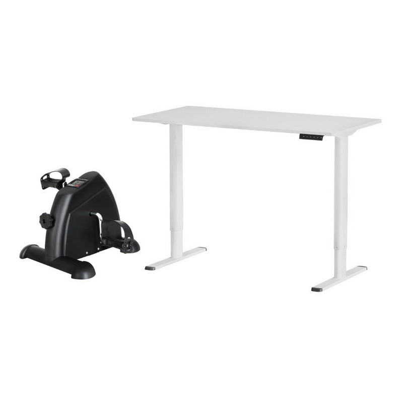 artiss-120cm-electric-standing-desk-with-mini-peal-exercise-bike-home-office Artiss 120cm Electric Standing Desk with Mini Peal Exercise Bike Home Office