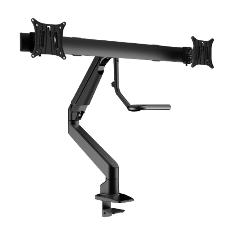 desky-dual-bar-monitor-arm-black Desky Dual Bar Monitor Arm - Black